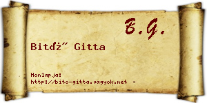 Bitó Gitta névjegykártya